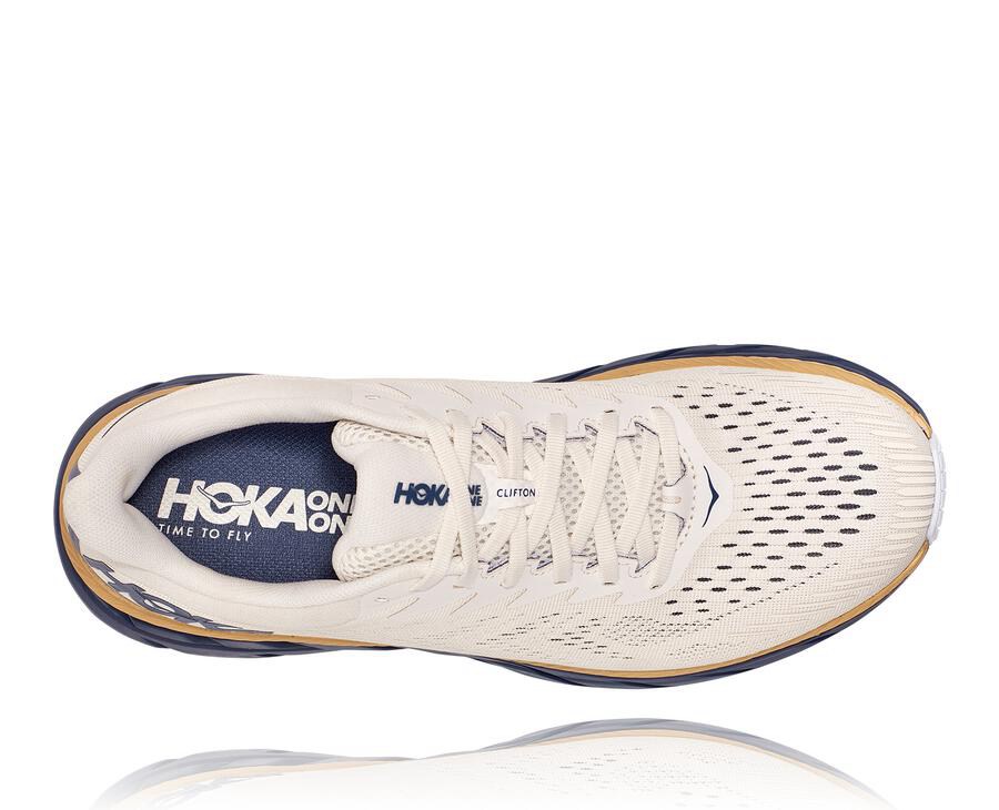 Hoka One One Løbesko Herre - Clifton 7 - Hvide/Blå - 315429OND